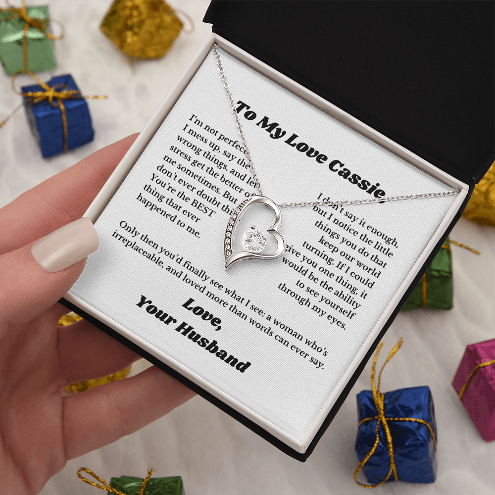 [Custom] Gifts for Love, Necklace for Wife From Husband, Anniversary Jewelry, Christmas Birthday for Her, To My Soulmate Gift, Wifey