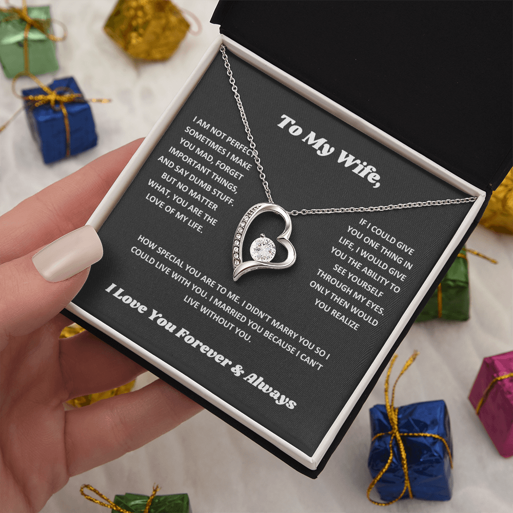 To My Wife Heart Necklace
