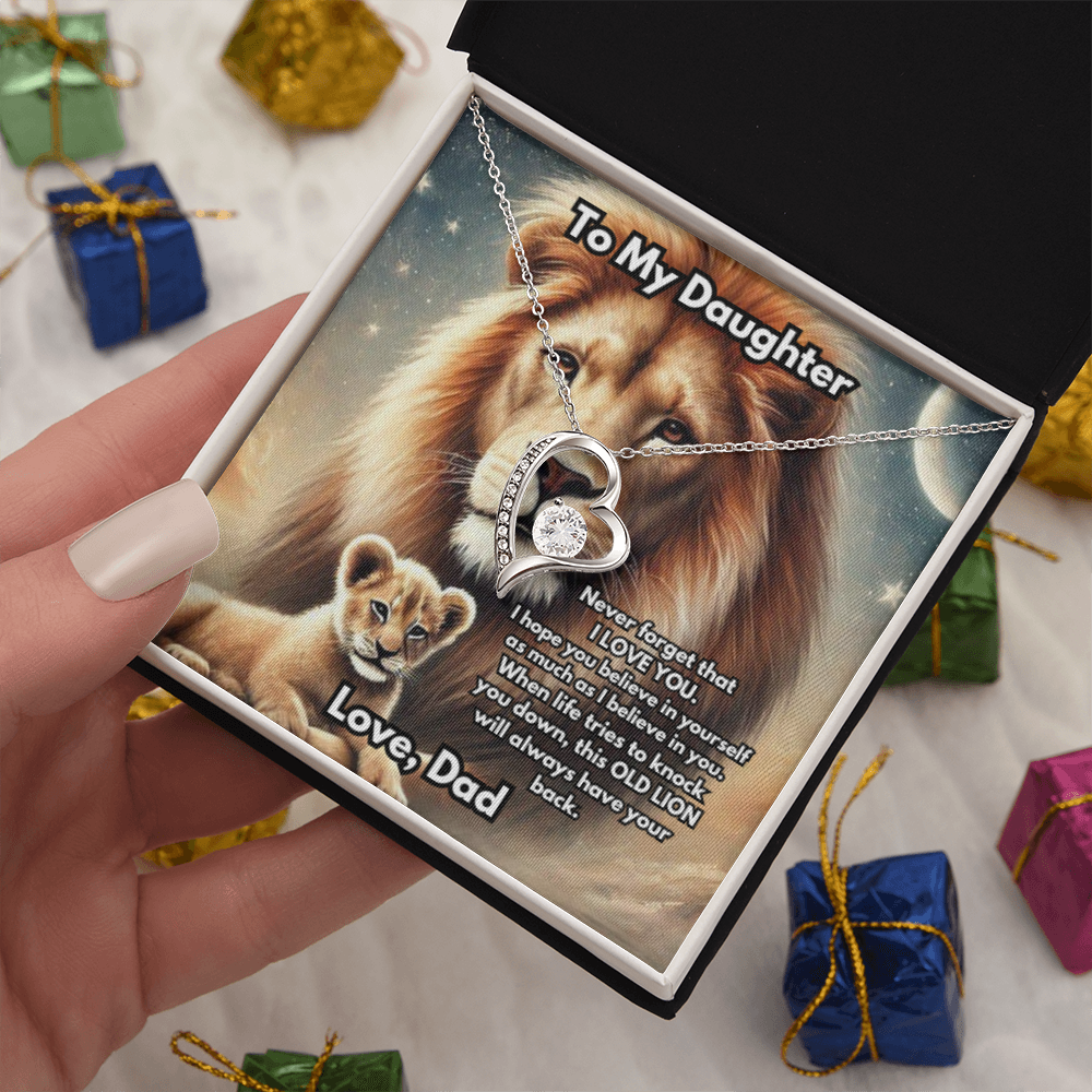 Lion Necklace, Silver or Gold Lion Necklace, Wild Animal Necklace, From Dad Necklace, Jewelry, Daughter Gift