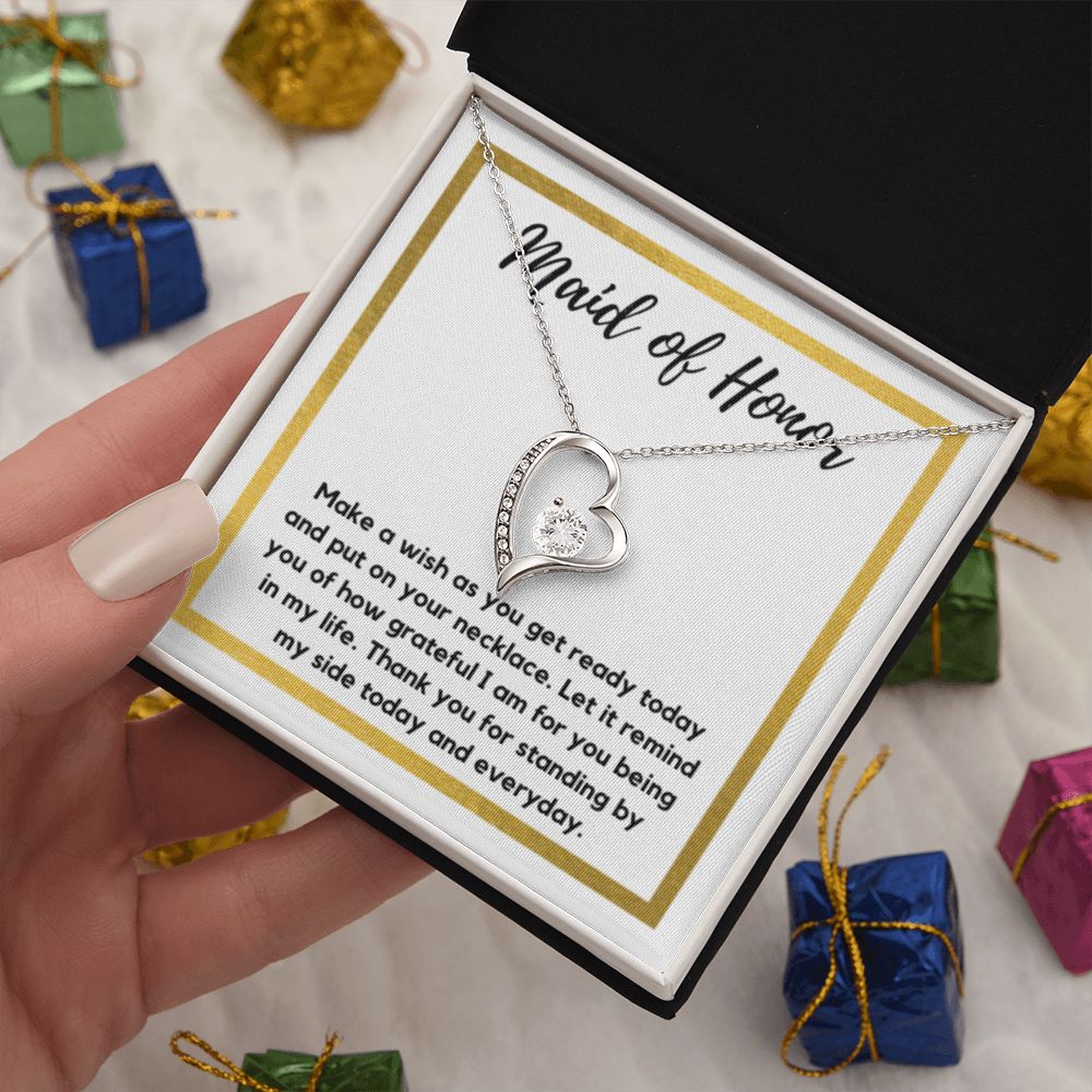 Maid of Honor Wedding Day Gift, Maid of Honor Necklace Gift, Maid of Honor Jewelry Gift, Maid of Honor Gift