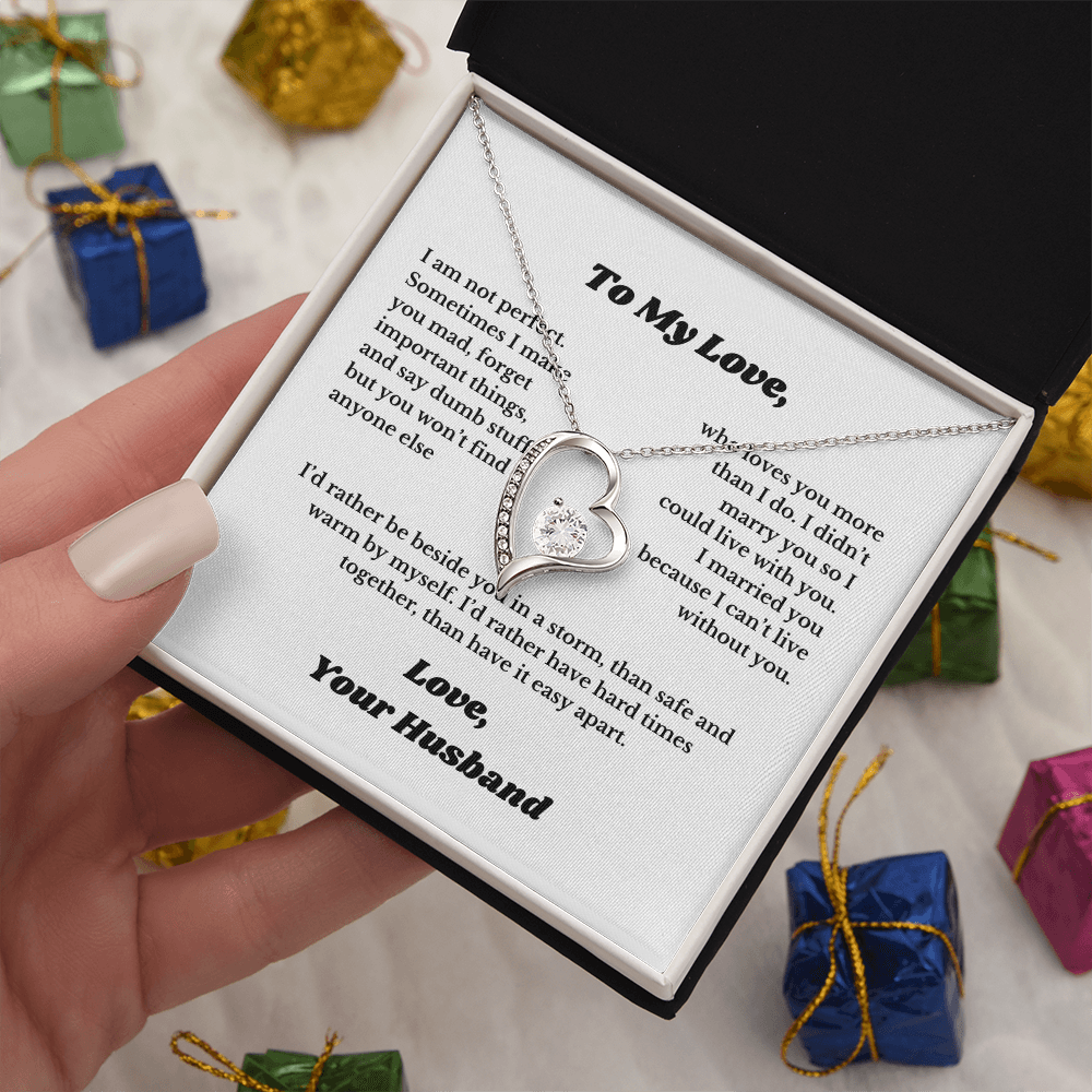 Gifts for Love, Necklace for Wife From Husband, Anniversary Jewelry, Christmas Birthday for Her, To My Soulmate Gift, Wifey, Valentines.
