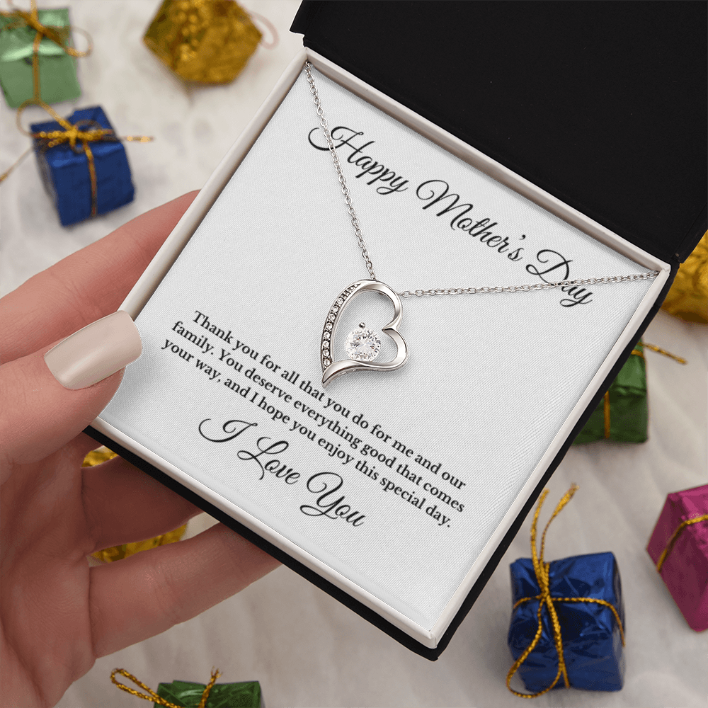 Happy Mother's Day Heart Necklace