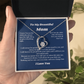 To My Beautiful Mom Heart Necklace Gift For Mothers Day, Valentines, Message Card