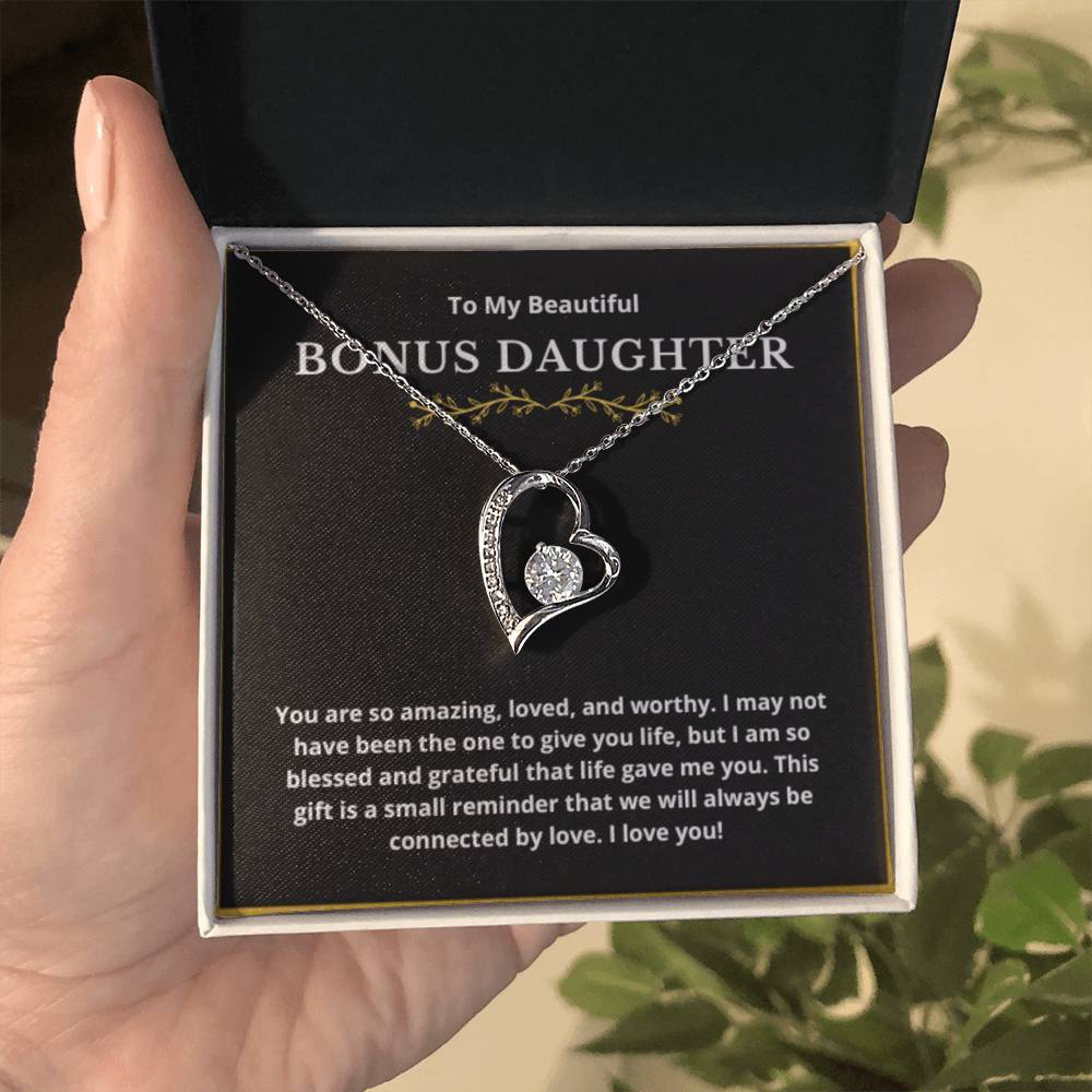 BONUS DAUGHTER gift for step daughter wedding gifts step daughter necklace gift to step daughter from bride groom stepmother BIRTHDAY gift