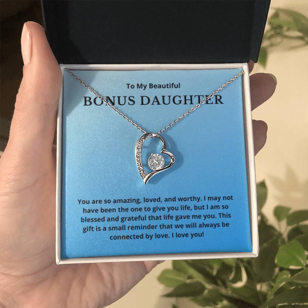 BONUS DAUGHTER gift for step daughter wedding gifts step daughter necklace gift to step daughter from bride groom stepmother BIRTHDAY gift