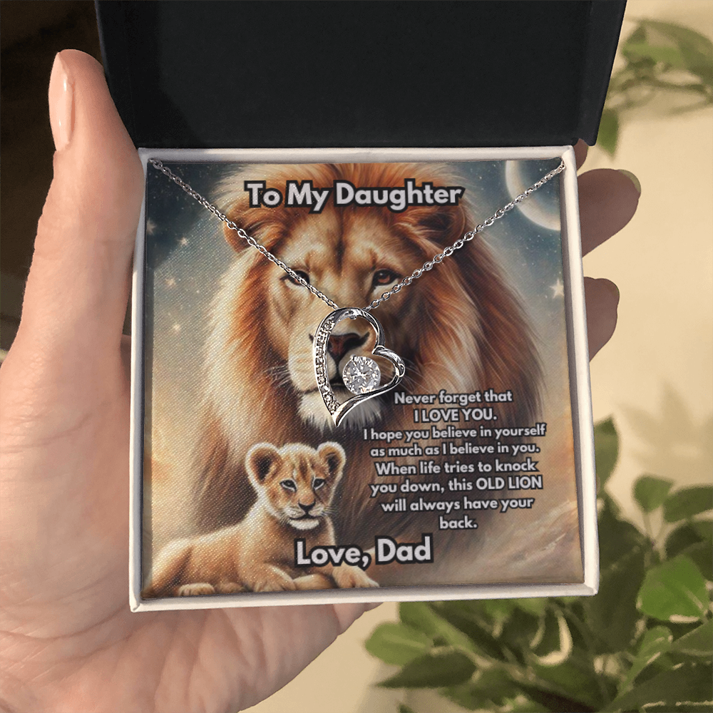 Lion Necklace, Silver or Gold Lion Necklace, Wild Animal Necklace, From Dad Necklace, Jewelry, Daughter Gift
