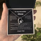 To My Beautiful Mom Heart Necklace Gift For Mothers Day, Valentines, Message Card