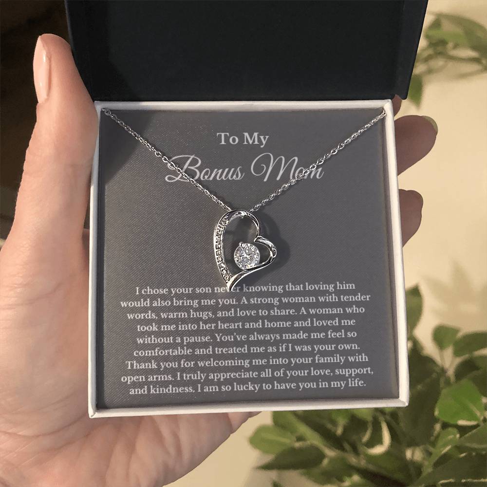 To BONUS MOM gift for step mom wedding gifts necklace gift to mom BIRTHDAY gift from son daughter