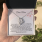 To My Mom Necklace Gifts, Gift For Mom For Mothers Day Heart Necklace For Mom