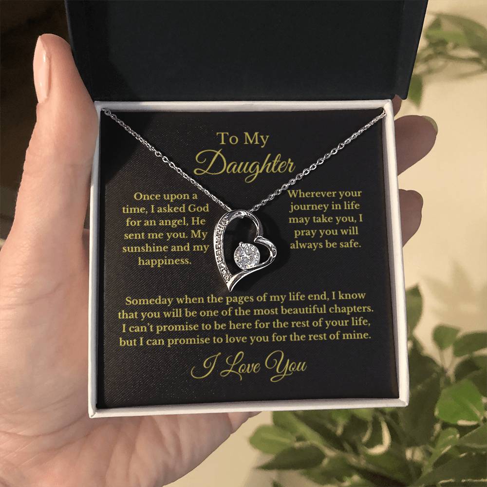 To My Daughter From Mom Dad, Love Necklace