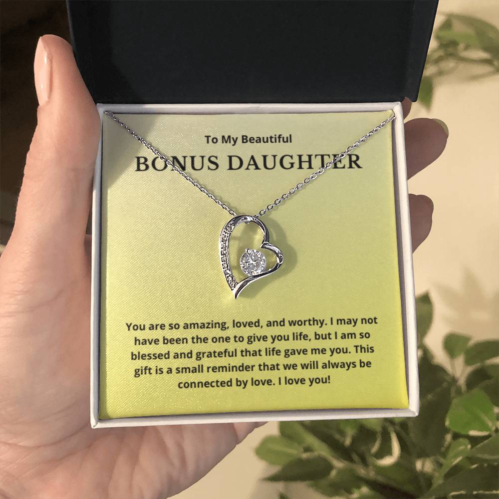 BONUS DAUGHTER gift for step daughter wedding gifts step daughter necklace gift to step daughter from bride groom stepmother BIRTHDAY gift