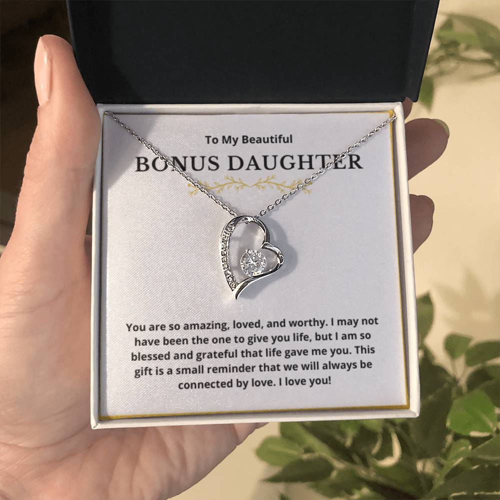BONUS DAUGHTER gift for step daughter wedding gifts step daughter necklace gift to step daughter from bride groom stepmother BIRTHDAY gift