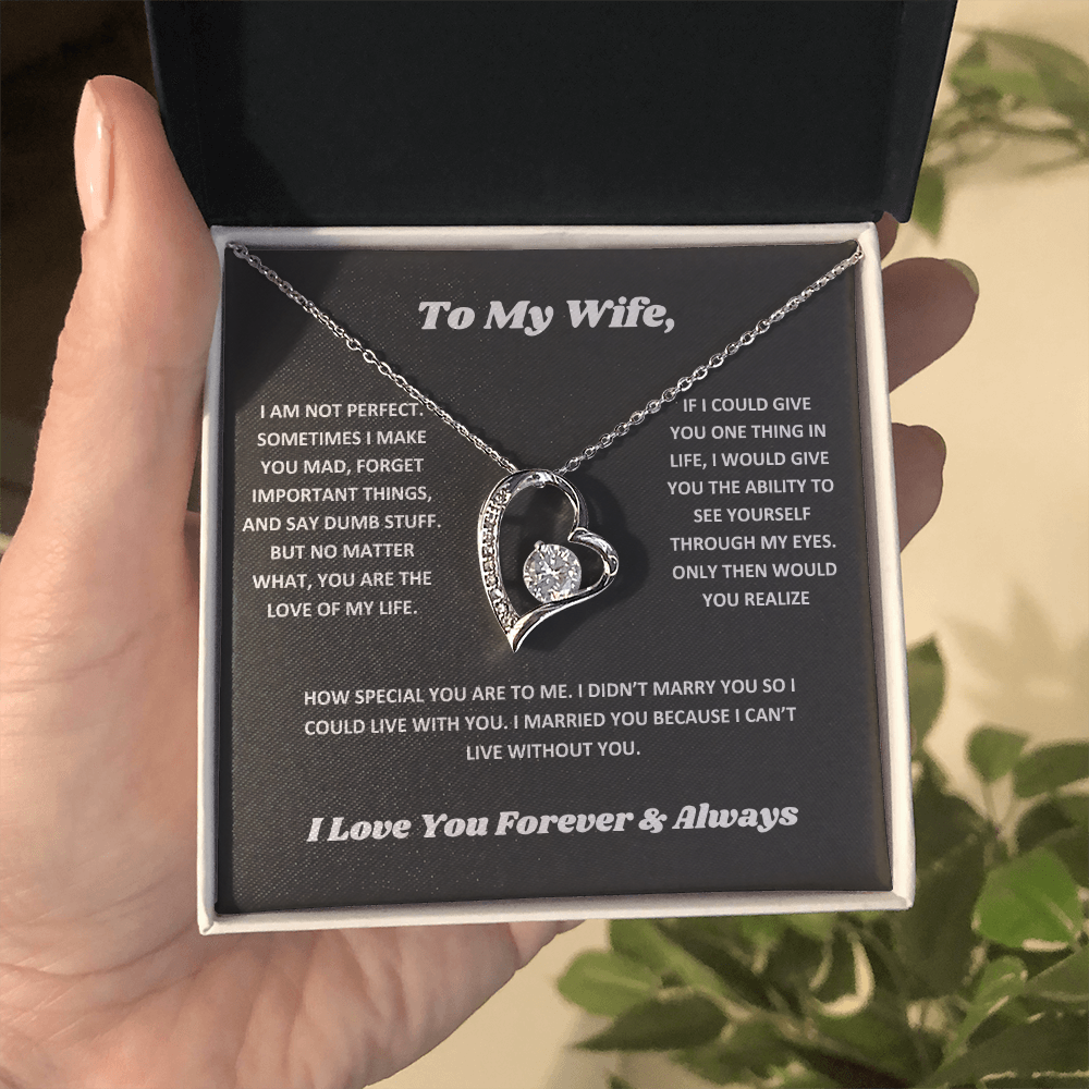 To My Wife Heart Necklace