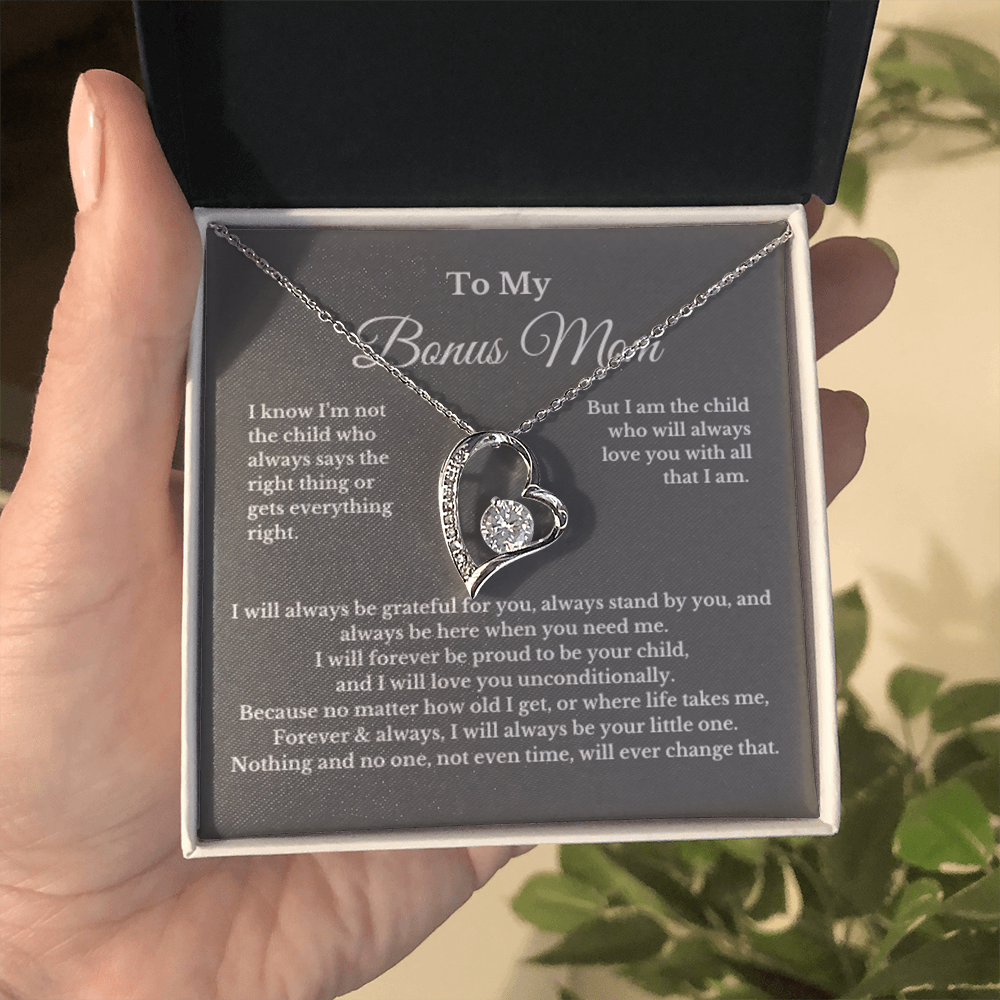 To BONUS MOM gift for step mom wedding gifts necklace gift to mom BIRTHDAY gift