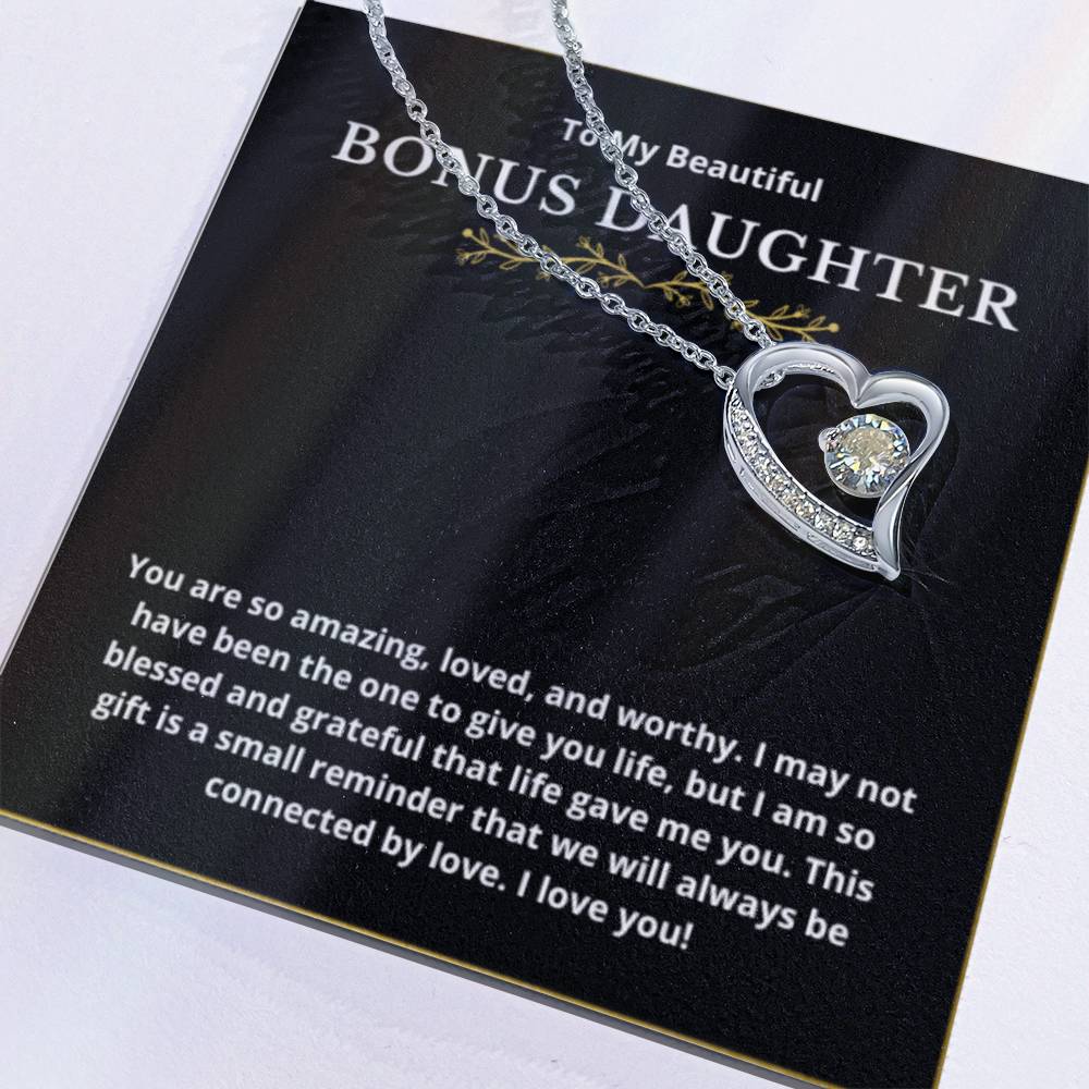 BONUS DAUGHTER gift for step daughter wedding gifts step daughter necklace gift to step daughter from bride groom stepmother BIRTHDAY gift