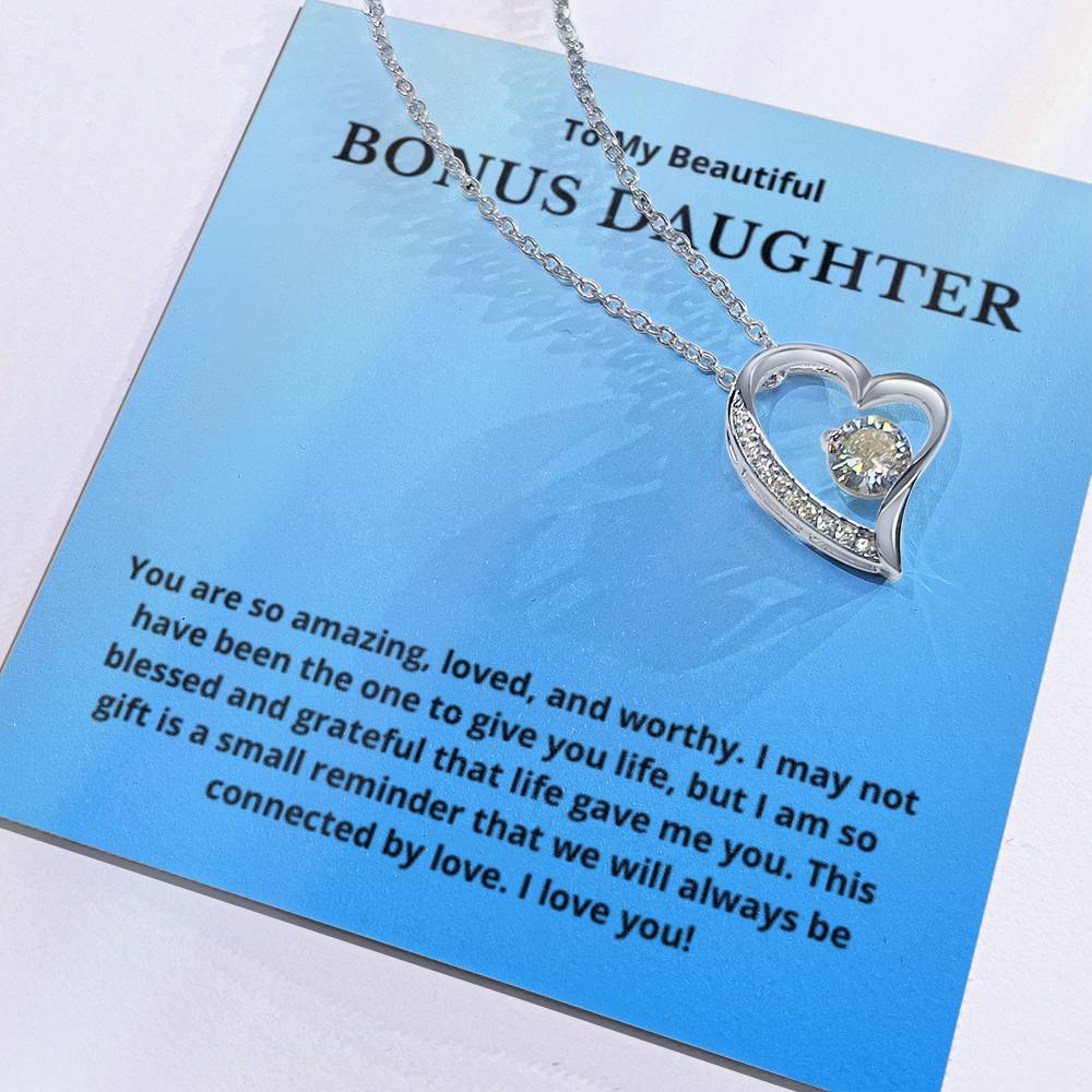BONUS DAUGHTER gift for step daughter wedding gifts step daughter necklace gift to step daughter from bride groom stepmother BIRTHDAY gift