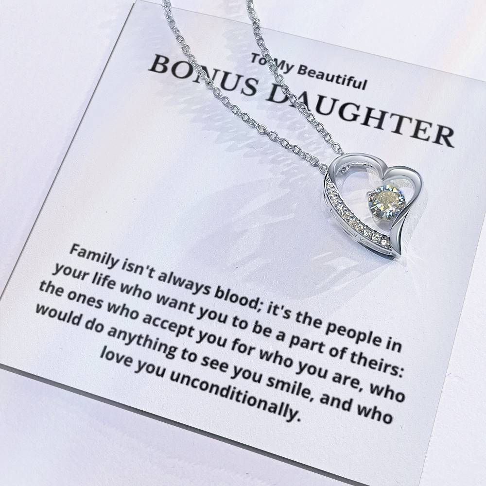 BONUS DAUGHTER gift for step daughter wedding gifts step daughter necklace gift to step daughter from bride groom stepmother BIRTHDAY gift