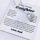 To My Daughter Heart Necklace Gift From Dad Jewelry