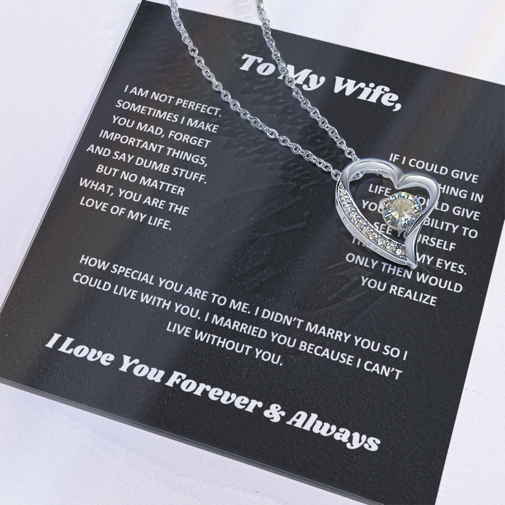 To My Wife Heart Necklace