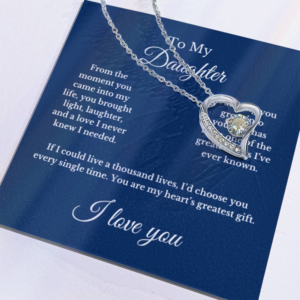 To My Daughter From Mom, Mother's Day Necklace Gift
