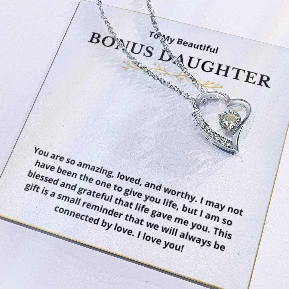 BONUS DAUGHTER gift for step daughter wedding gifts step daughter necklace gift to step daughter from bride groom stepmother BIRTHDAY gift
