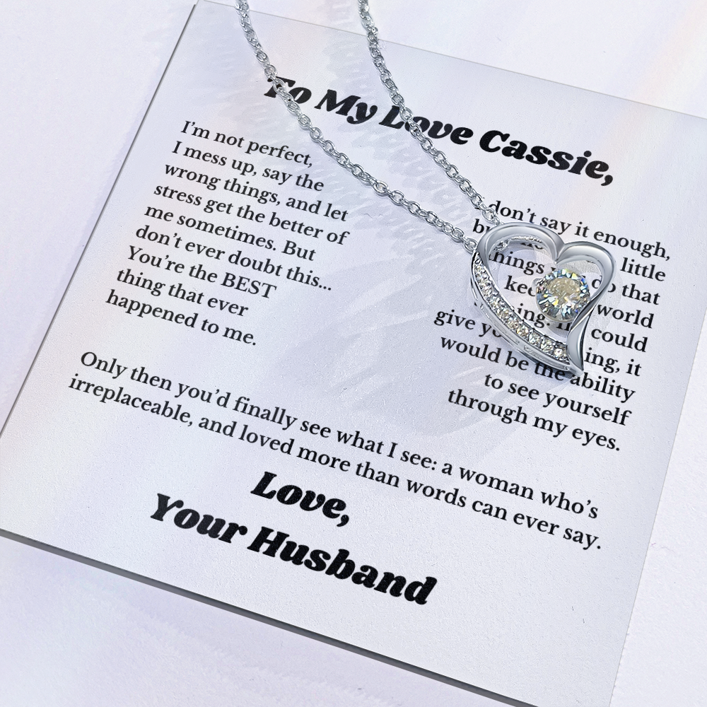 [Custom] Gifts for Love, Necklace for Wife From Husband, Anniversary Jewelry, Christmas Birthday for Her, To My Soulmate Gift, Wifey