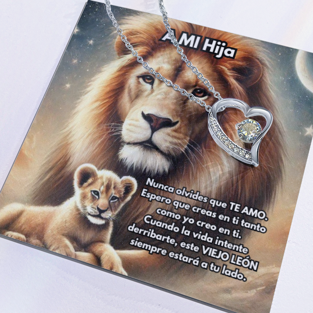 Collar de León, Collar de León de Plata o Oro, Collar de Animal Salvaje, Collar de Papá, Joyería, Regalo para Hija