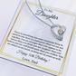 To My Daughter Happy 50th Birthday From Dad Forever Love Heart Necklace