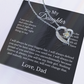 To My Daughter  Heart Necklace From Dad