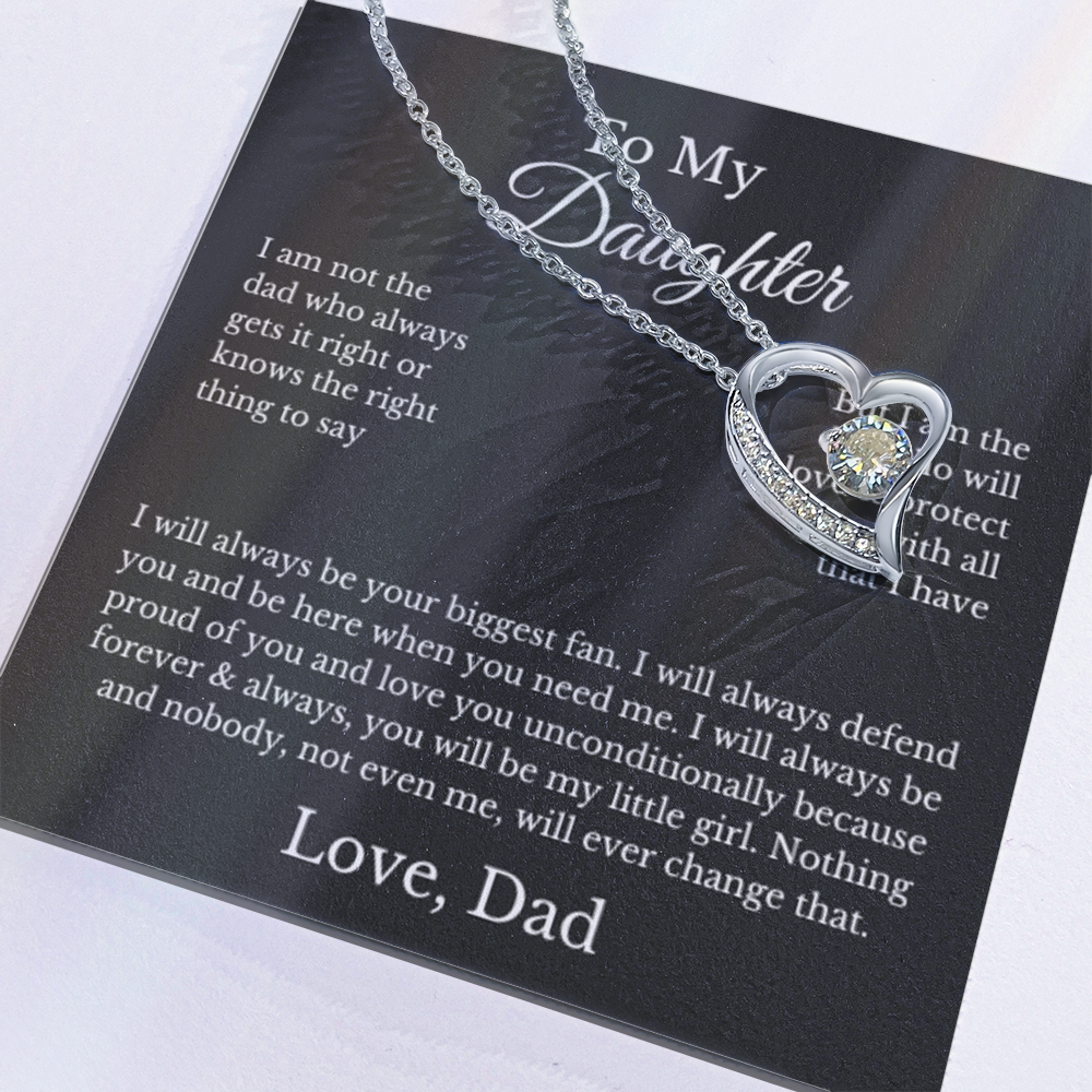 To My Daughter  Heart Necklace From Dad