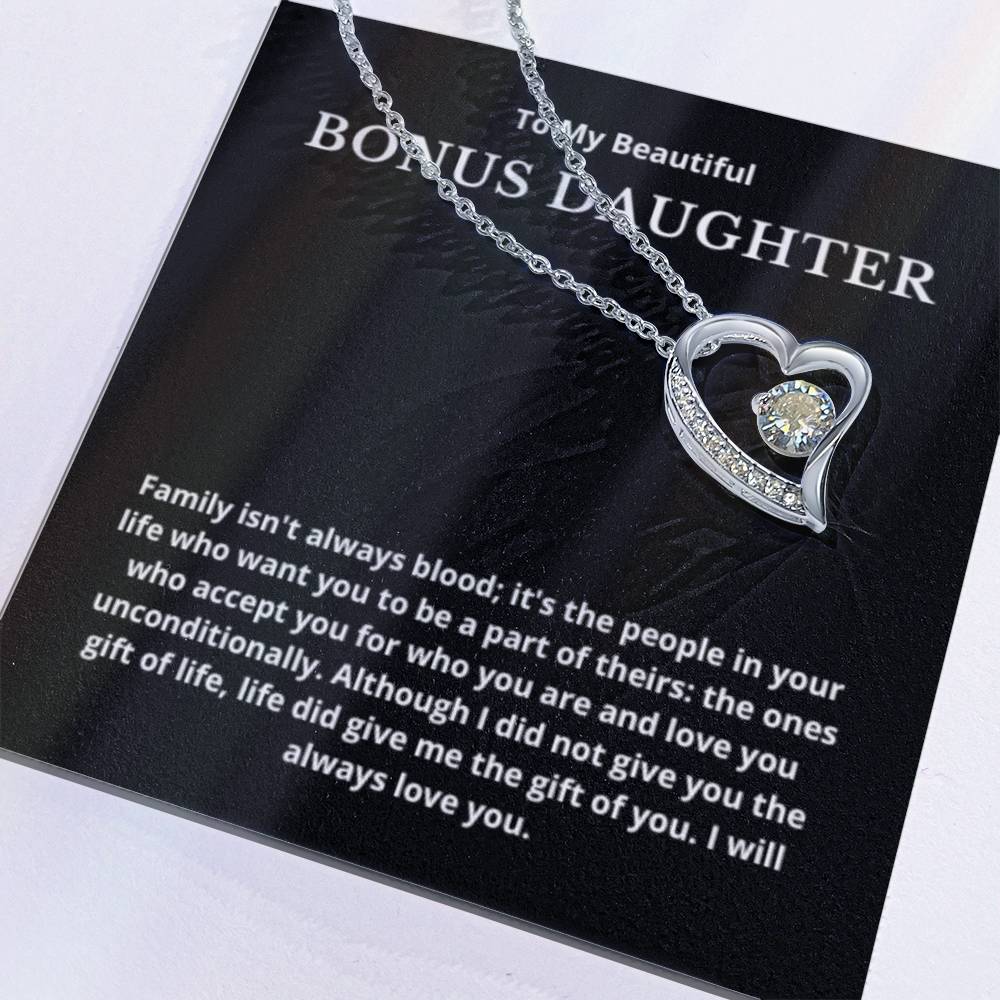BONUS DAUGHTER gift for step daughter wedding gifts step daughter necklace gift to step daughter from bride groom stepmother BIRTHDAY gift