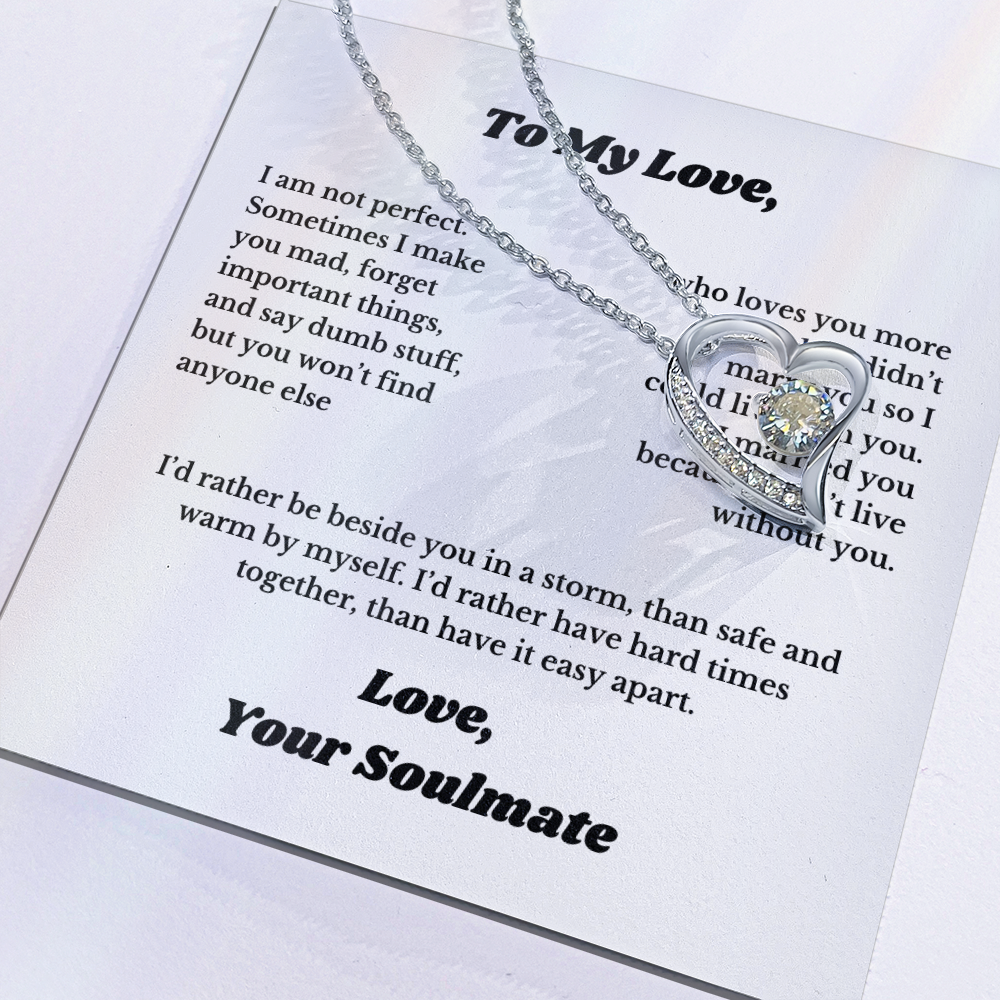 Gifts To My Love, Necklace for Wife From Husband, Anniversary Jewelry, Christmas Birthday for Her, To My Soulmate Gift, Wifey, Valentines