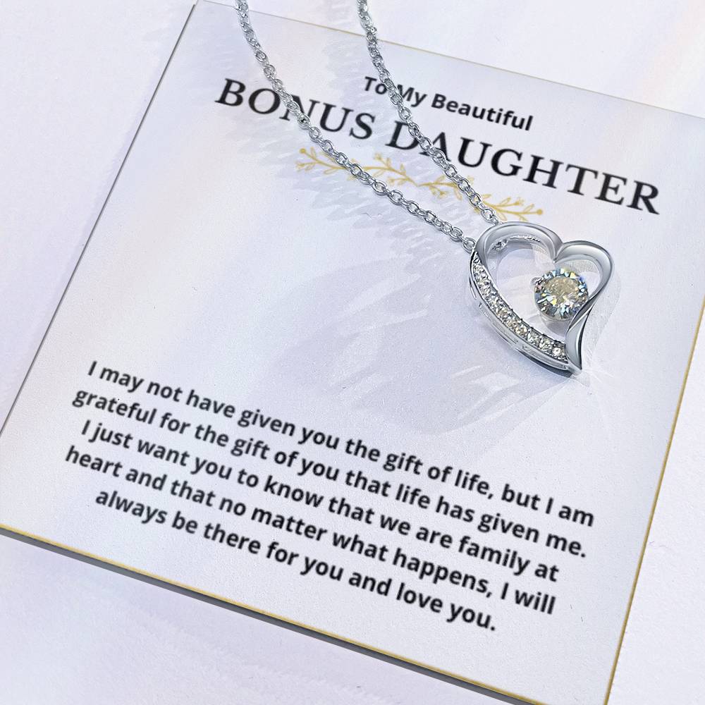 BONUS DAUGHTER gift for step daughter wedding gifts step daughter necklace gift to step daughter from bride groom stepmother BIRTHDAY gift