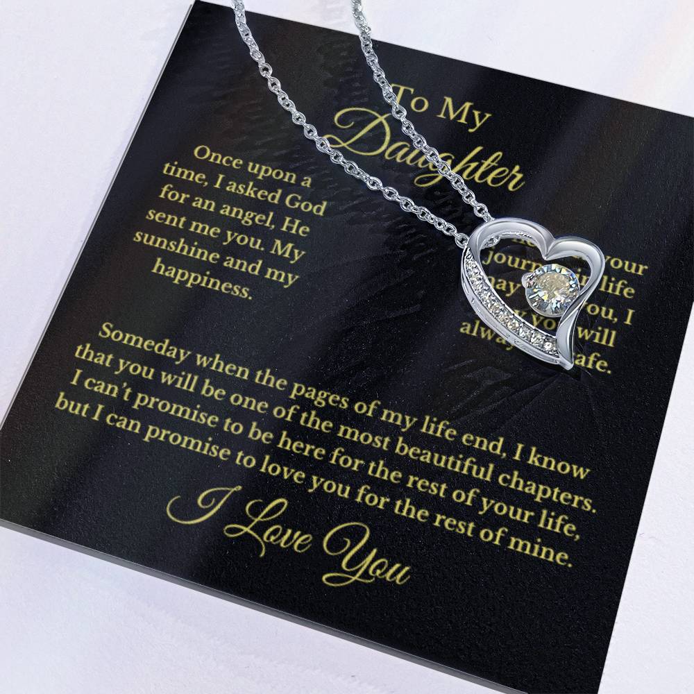To My Daughter From Mom Dad, Love Necklace
