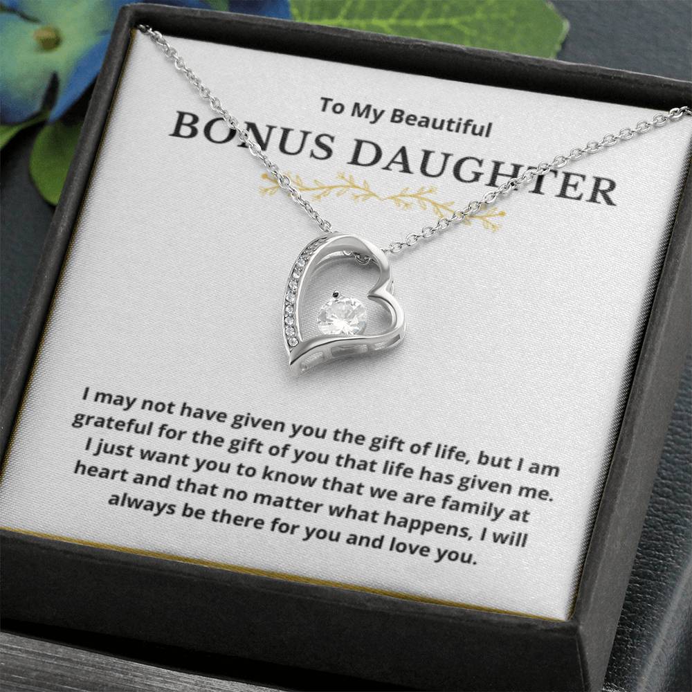 BONUS DAUGHTER gift for step daughter wedding gifts step daughter necklace gift to step daughter from bride groom stepmother BIRTHDAY gift