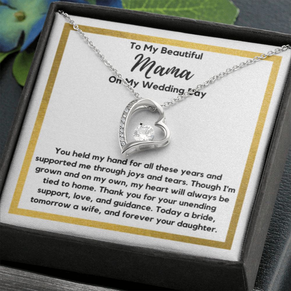Mama of the Bride Gift from Bride, To My Mom on My Wedding Day, Mama of the Bride Necklace, Wedding Day Gift from Daughter