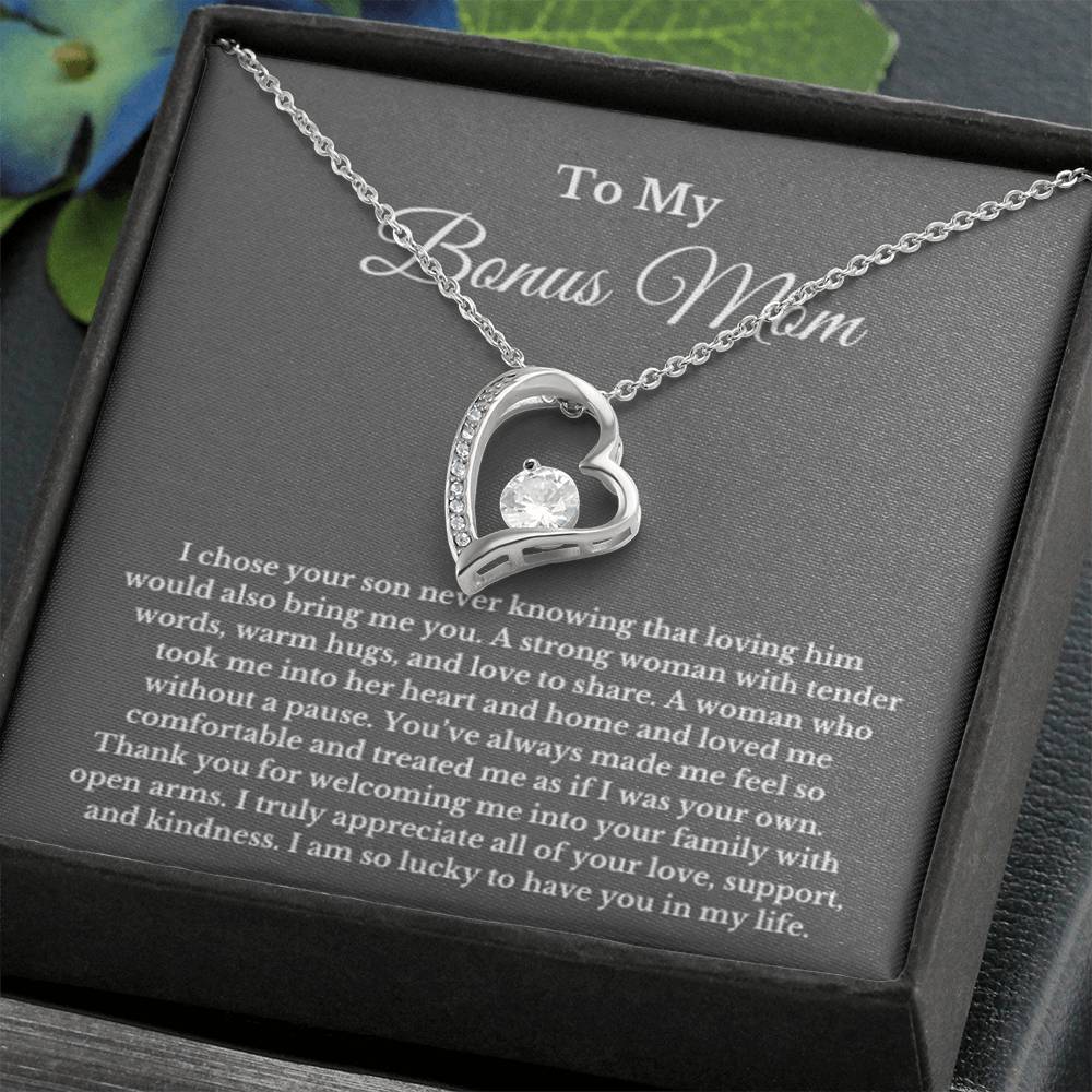 To BONUS MOM gift for step mom wedding gifts necklace gift to mom BIRTHDAY gift from son daughter
