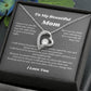To My Beautiful Mom Heart Necklace Gift For Mothers Day, Valentines, Message Card