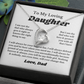 To My Daughter Heart Necklace Gift From Dad Jewelry