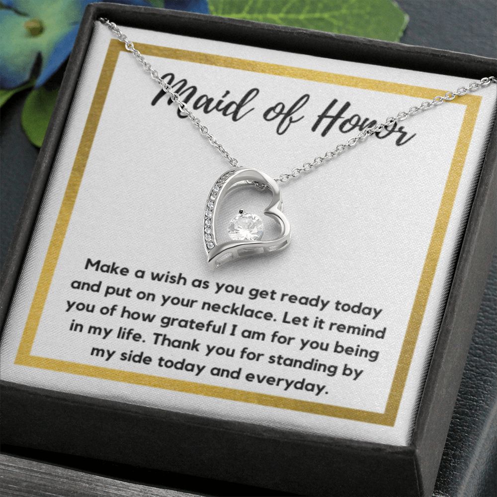 Maid of Honor Wedding Day Gift, Maid of Honor Necklace Gift, Maid of Honor Jewelry Gift, Maid of Honor Gift