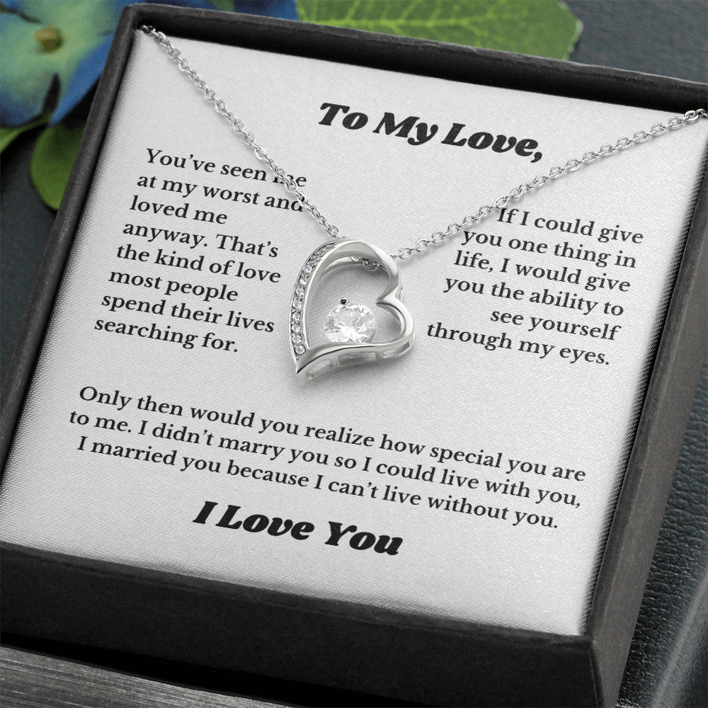 Gifts for Love, Necklace for Wife From Husband, Anniversary Jewelry, Christmas Birthday for Her, To My Soulmate Gift, Wifey, Valentines