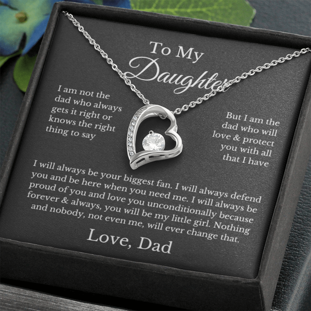 To My Daughter  Heart Necklace From Dad