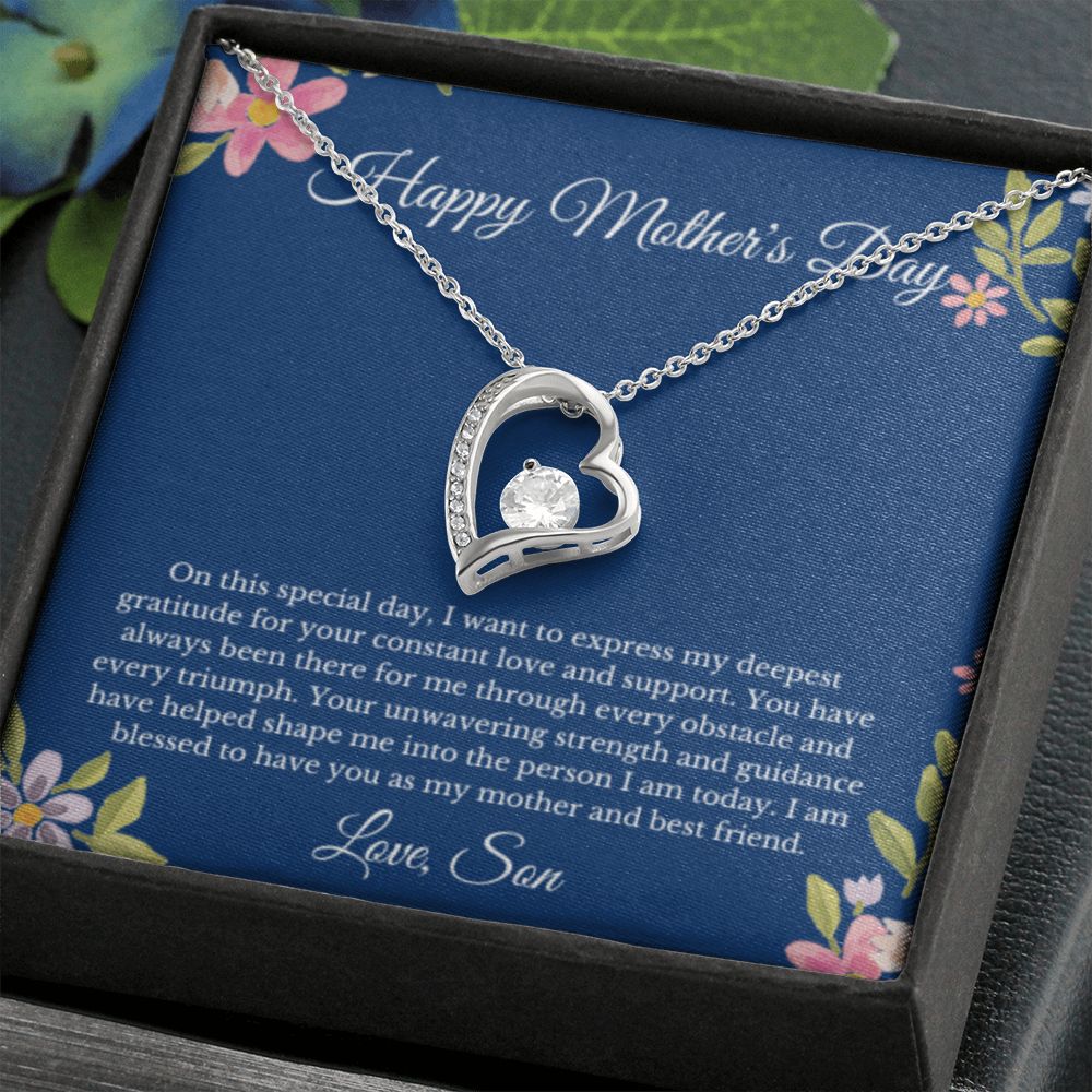 Heart, Groom To Mother Gift, Son To Mother On Wedding Day Necklace, Mother Of The Groom Gift From Son, Mom Wedding Gift, Mother's Day