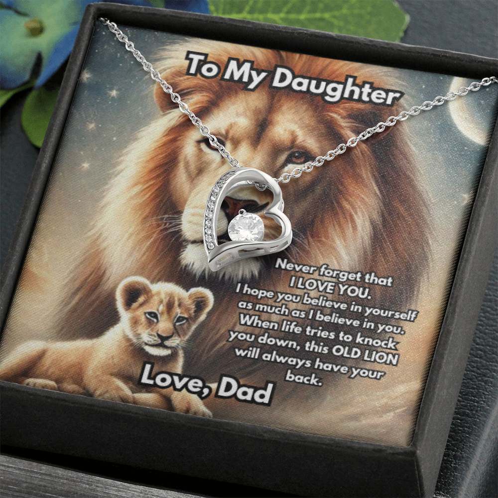 Lion Necklace, Silver or Gold Lion Necklace, Wild Animal Necklace, From Dad Necklace, Jewelry, Daughter Gift