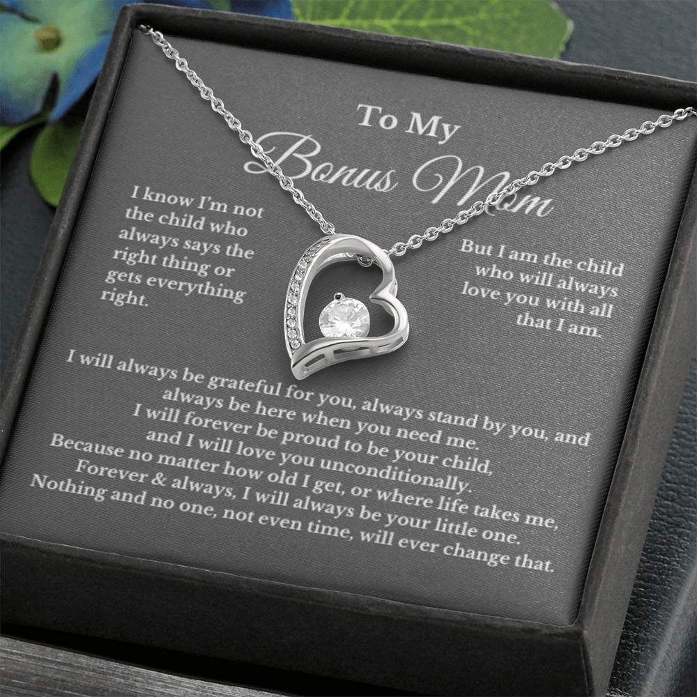 To BONUS MOM gift for step mom wedding gifts necklace gift to mom BIRTHDAY gift