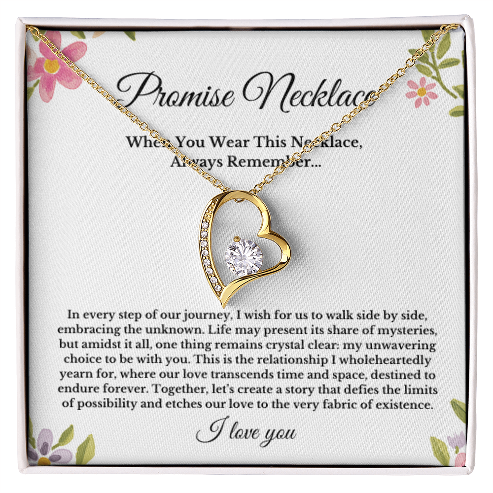 Promise Necklace, Boyfriend Girlfriend Gift, Soulmate Jewelry Heart