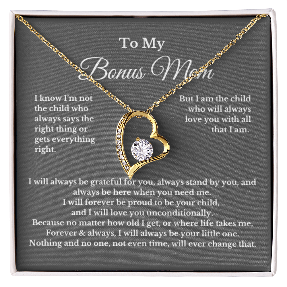 To BONUS MOM gift for step mom wedding gifts necklace gift to mom BIRTHDAY gift