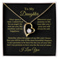 To My Daughter From Mom Dad, Love Necklace
