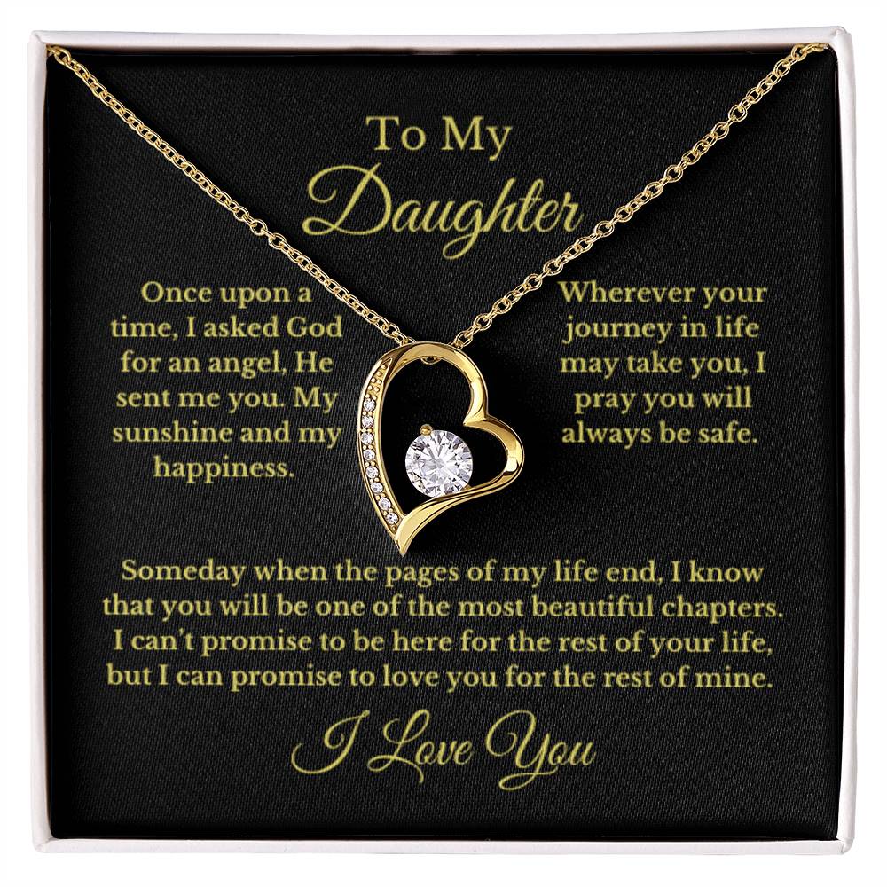 To My Daughter From Mom Dad, Love Necklace