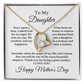 To My Daughter From Mom Dad, Mother's Day Love Necklace.